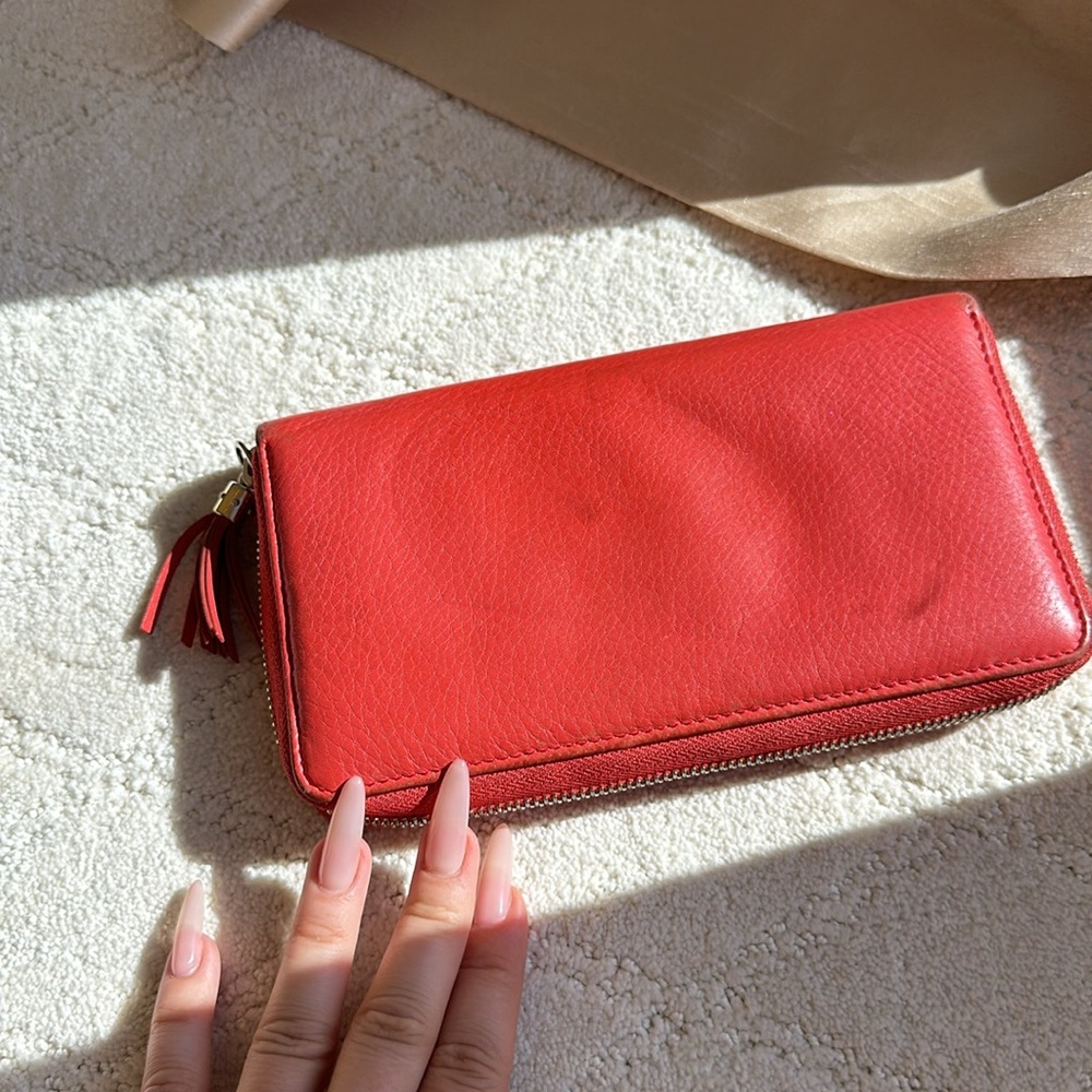 Gucci Pink Leather Zip Wallet - Picture 3 of 5